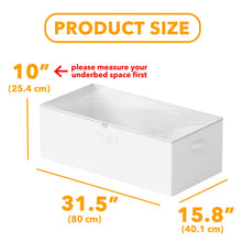 Load image into Gallery viewer, SpaceAid 2 Pack 10&quot; High Under Bed Storage Containers, Large Underbed Storage Organizer Bins with Lids for Bedroom, Dorm, Clothes, Closet Organization, Bed Sheets and Blankets (Gray)