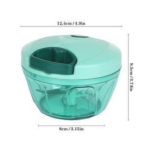 Manual Food Chopper Vegetable Cutter, Hand String Vegetable Chopper Onions Cutter for Vegetable Fruits Nuts BPA Free Food Safe Material, 550ml Gray
