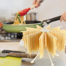 Load image into Gallery viewer, Collapsible Pasta Drying Rack - Spaghetti Noodle Drying Rack with 10 Bar Handles White