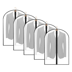 Garment Bags Cover for Hanging Clothes Gowns, 23.6’’×39.1’’,5 Pack Black