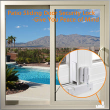 Load image into Gallery viewer, HauSun Patio Sliding Door Security Foot Lock Kick Lock, Fits on Top Rail-Childproof patio Door guardian-or Bottom Rail-Foot Operated-Keep Your Family Safe and Secure(1 Pack,White)