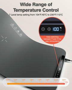 BW450 Dark Blue Electric Warming Tray Bundle with BW701 Dark Grey