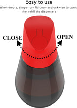 Load image into Gallery viewer, Brieftons Oil &amp; Vinegar Dispensers: 2 x 18.6 Oz Leakproof Glass Oil Dispenser Bottles, Dual Condiment Dispensing Cruets, Easy Pouring with Auto Flip Cap &amp; Stopper, Drip Free &amp; Spill Free Design