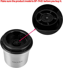 Load image into Gallery viewer, Secura Electric Coffee and Spice Grinder Replacement Parts Stainless Steel Removable Bowl Set for Model SP-7412, 2 Electric Blade Grinder Bowls