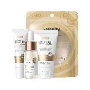 Korean Skin Care, Skin care set, Skin Care Kit Snail and Ginseng with Cleansing Gel, Toner, Eye Cream, Serum, Essence Cream 5pcs for Women Teen Girls Mom Daughter Mother's Day Birthday