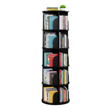 Load image into Gallery viewer, SpaceAid 4 Tier Rotating Bookshelf Tower, Spinning Bookcase Lazy Susan, Revolving 360 Book Shelf Storage Round Carousel, Vertical Rotate Turning Spiral Corner Organizer, White