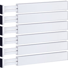 Load image into Gallery viewer, Large Kitchen Drawer Organizer - Expandable Bamboo Drawer Dividers (17&quot; - 21.5&quot;) - Adjustable Separators for Kitchen, Clothes, Dresser, Bedroom, Bathroom, and Desk Drawers - 6 Pack