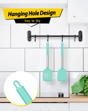 Load image into Gallery viewer, Pack of 2 Silicone Solid Turner, Non Stick Slotted Kitchen Spatulas, High Heat Resistant BPA Free Cooking Utensils, Ideal Cookware for Fish, Eggs, Pancakes(Black)