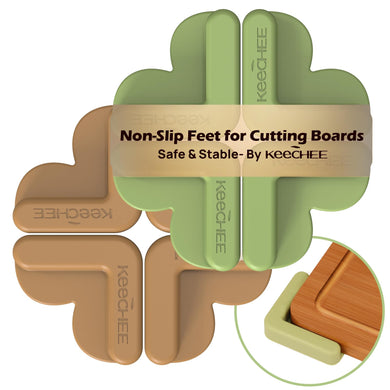 Silicone Non-Slip Feet for Cutting board, Preventing Cutting Injuries in the Kitchen Chopping Boards Feet for Kitchen Safe, Warm Gifts for Kitchen & Home Protector (Brown)