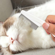 Load image into Gallery viewer, Multifunctional Pet Grooming Comb - 2023 New 2 in 1 Dual-Sided Comb for Tear Stain Removal, Massage and Grooming Small Dogs and Puppies (White)