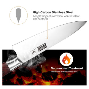 Fillet Knife 7 Inch, Professional High Carbon Stainless Steel Boning Knife for Meat, Ultra Sharp Japanese Fish Fillet Knives with Ergonomic Wood Handle