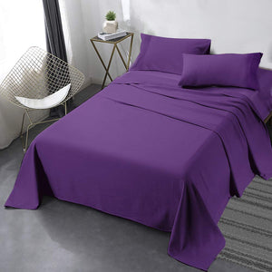 Secura Queen Bed Sheet Set, 4pcs Bedding Sheets & Pillowcases, Soft Microfiber 1800 Thread Count 16" Deep Pocket Luxury Bed Sheets - Hypoallergenic, Wrinkle & Fade Resistant (Black)