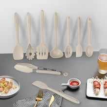 Load image into Gallery viewer, Kitchen Utensil Set - 11 Cooking Utensils - Colorful Silicone Kitchen Utensils - Nonstick Cookware with Spatula Set - Colored Best Kitchen Tools Kitchen Gadgets (Khaki)