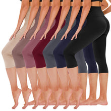 Load image into Gallery viewer, TNNZEET 7 Pack Leggings for Women - High Waisted Yoga Pants with Pockets Black Leggings Women Full Length &amp; Capri