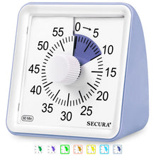 Load image into Gallery viewer, Secura 60-Minute Visual Timer, Classroom Timer, Countdown Timer for Kids and Adults, Time Management Tool for Teaching (Blue &amp; Blue)
