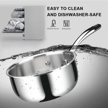 Load image into Gallery viewer, Duxtop Whole-Clad Tri-Ply Stainless Steel Saucepan with Lid, 3 Quart, Kitchen Induction Cookware
