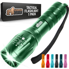 Load image into Gallery viewer, Powerful LED Tactical Flashlight, 750 FT High Lumens 5 Adjustable Modes, Water Resistant, Ultra Bright Zoom Flashlights, Small Mini Flash Light, Camping, Night Dog Walking, Turquoise