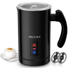 Load image into Gallery viewer, Secura Electric Milk Frother, Automatic Milk Steamer Warm or Cold Foam Maker for Coffee, Cappuccino, Latte, Stainless Steel Milk Warmer with Strix Temperature Controls