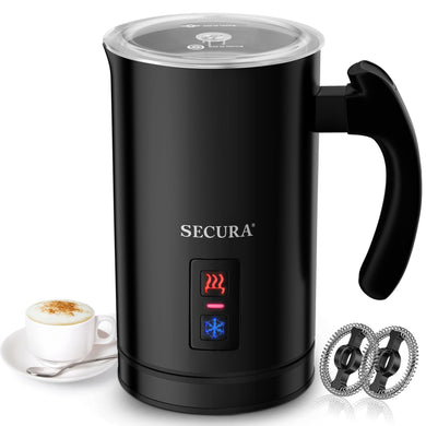 Secura Electric Milk Frother, Automatic Milk Steamer Warm or Cold Foam Maker for Coffee, Cappuccino, Latte, Stainless Steel Milk Warmer with Strix Temperature Controls