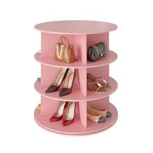 Load image into Gallery viewer, SpaceAid 7 Tier Rotating Shoe Rack Tower, Spinning Shoe Display Lazy Susan, Revolving 360 Shoe Rack Storage Round Carousel, Vertical Handbag Rotate Shoes Closet Organization (7-Tier White)