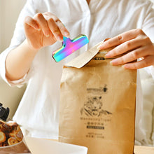 Load image into Gallery viewer, Pack of 8 Bag Clips, Stainless Steel and Heavy Duty Metal Bag Clip,Tightly Seals Chip, Coffee, Bread or Cereal Bags to Keep Food Fresh, for Home, Kitchen, Office, Pantry, Camping (Rainbow)