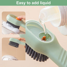 Load image into Gallery viewer, 2 in 1 Multifunction Cleaning Brush, 2024 Upgrade Multifunctional Liquid Shoe Brush Soft Fur Cleaning Brush, Premium Laundry Brush Liquid Brush with Liquid Box for Washing Clothes Shoes (White)