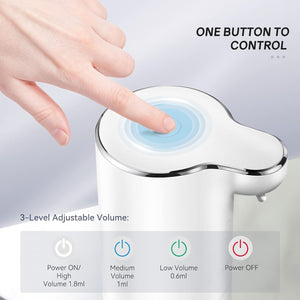 Secura Foaming Soap Dispenser, 10oz/300ml Touchless Automatic Soap Dispenser with Adjustable Volume Control, Rechargeable Hands Free Soap Dispenser for Kitchen, Bathroom White