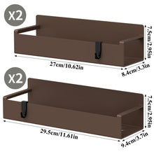 Load image into Gallery viewer, 4 Pack Magnetic Spice Rack Organizer for Refrigerator and Oven, Black Fridge Organizers and Storage for Kitchen