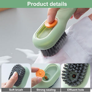 2 in 1 Multifunction Cleaning Brush, 2024 Upgrade Multifunctional Liquid Shoe Brush Soft Fur Cleaning Brush, Premium Laundry Brush Liquid Brush with Liquid Box for Washing Clothes Shoes (White)
