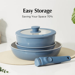 Redchef Universal Removable Handle - Detachable Handle Cookware Replacement, Green Blue