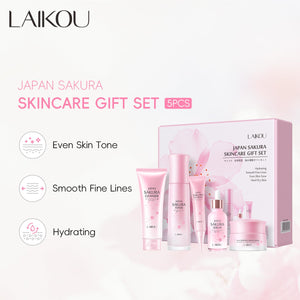 Skin Care Set, Skin Care Routine Kit for Women, Teen Face Care Kit Girls, Skincare Gift Set with Cleanser, Toner, Serum, Eye Cream, Face Cream 5pcs Mother's Day Christmas Birthday Daughter Wife