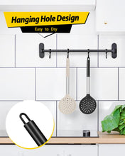 Load image into Gallery viewer, Kitchen Ladle Strainer Set of 2 Large Slotted Spoon with High Heat Resistant BPA Free Non Stick Cooking Skimmers For Draining and Frying (Grey and Teal Blue)