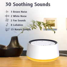 Load image into Gallery viewer, Brown Noise Sound Machine with 30 Soothing Sounds 12 Colors Night Light White Noise Machine for Adults Baby Kids Sleep Machines Memory Function 36 Volume Levels 5 Timers for Home Office Travel