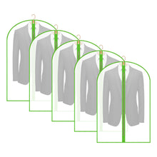 Load image into Gallery viewer, Garment Bags Cover for Hanging Clothes Gowns, 23.6’’×39.1’’,5 Pack Black