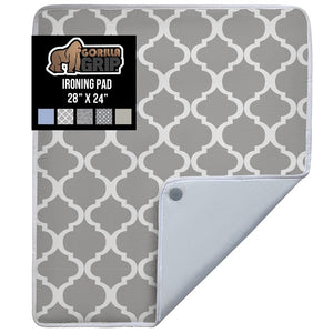 Ironing Board Cover and Pad, Silicone Coating, Thick Scorch Resistant Padding, Heavy Duty Iron Covers Standard Boards, Hook and Loop Fastener Strap, Silver, 15x54