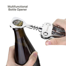 Load image into Gallery viewer, Beneno Wine Opener, Zinc Alloy Premium Wing Corkscrew with Multifunctional Bottles Opener, Sharp Wine Corkscrew with Ergonomic Non-Slip Wing Handle, Upgrade