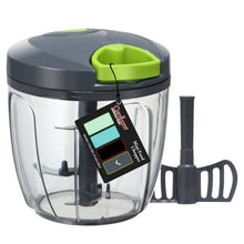Load image into Gallery viewer, Manual Food Chopper Vegetable Cutter, Hand String Vegetable Chopper Onions Cutter for Vegetable Fruits Nuts BPA Free Food Safe Material, 550ml Gray