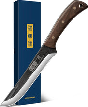 Load image into Gallery viewer, 6.7 Inch Boning Knife for Meat Cutting, Super Sharp Fillet Knife for Fish, High Carbon Steel Hand Forged Butcher Knives for Brisket Trimming, BBQ, Camping