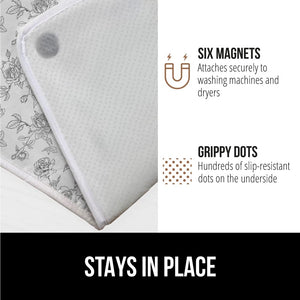 Ironing Board Cover and Pad, Silicone Coating, Thick Scorch Resistant Padding, Heavy Duty Iron Covers Standard Boards, Hook and Loop Fastener Strap, Silver, 15x54