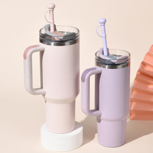 6PCS Extra Long Silicone Straws with Covers, Reusable Straws for 40 oz Tumbler, Compatible with Stanley 40oz Tumbler