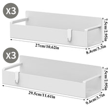 Load image into Gallery viewer, 4 Pack Magnetic Spice Rack Organizer for Refrigerator and Oven, Black Fridge Organizers and Storage for Kitchen