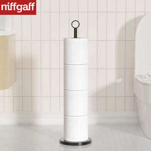 Toilet Paper Holder Stand(with Reserve Function), Free-Standing Spare Rolls Storage Holder, Stainless Steel