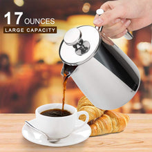 Load image into Gallery viewer, Secura French Press Coffee Maker, 50-Ounce, 304 Stainless Steel Insulated Coffee Press with Extra Screen