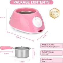 Load image into Gallery viewer, MINI Electric Chocolate Melting Pot, 8.45OZ Chocolate Fondue Fountain, Warmer Machine for Milk Chocolate,Cheese, Butter, Candy