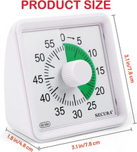 Load image into Gallery viewer, Secura 60-Minute Visual Timer, Classroom Timer, Countdown Timer for Kids and Adults, Time Management Tool for Teaching (Blue &amp; Blue)