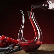 Load image into Gallery viewer, Wine Decanter,Red Wine Carafe,Wine Aerator,100% Hand Blown Lead-free Crystal Glass,Wine Decanters and Carafes,Wine Gift with Luxury Packaging,Wine Accessories (1500ML)
