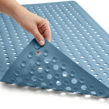 Load image into Gallery viewer, Bath Tub Shower Mat, Machine Washable Bathtub Floor Liner Mats, Suction Cups and Drain Holes to Keep Tubs Clean, Soft on Feet, Bathroom Essentials, 35x16 Inch, Clear