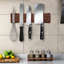 Load image into Gallery viewer, Magnetic Knife Strips, Magnetic Knife Holder for Wall 16 Inch, Acacia Wood Knife Magnetic Strip Use as Knife Bar, Knife Holder for Kitchen Utensil Organizer