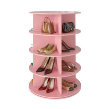 Load image into Gallery viewer, SpaceAid 7 Tier Rotating Shoe Rack Tower, Spinning Shoe Display Lazy Susan, Revolving 360 Shoe Rack Storage Round Carousel, Vertical Handbag Rotate Shoes Closet Organization (7-Tier White)