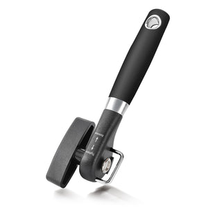 Beneno Can Opener, Manual Side Safe Cut Can Opener Smooth Edge with Durable Sharp Blade, Effort-Saving Knob & Comfortable Non-slip Handle, Brown